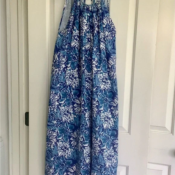 Fitzroy & Willa Blue/White Floral Print Maxi Dress Cotton Sleeveless
… - Picture 1 of 11